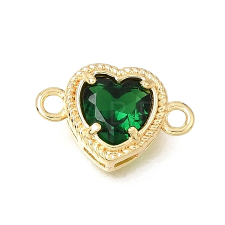 Brass Glass Connector Charms KK-E802-26G-B-1