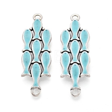 Alloy Enamel Connector Charms TIBE-N016-09AS-02-1