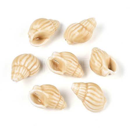 Handmade Printed Porcelain Beads PORC-T133-01F-01-1