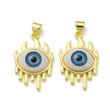 Real 18K Gold Plated Brass Pendants KK-L209-001G-07-1