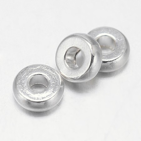 Flat Round Brass Spacer Beads KK-L106D-01S-1