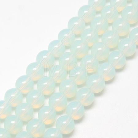 Baking Paint Glass Beads Strands DGLA-Q023-8mm-DB1-1
