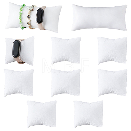 10Pcs 2 Styles Leather & Velvet Pillow Jewelry Bracelet Watch Displays BDIS-DC0001-01-1