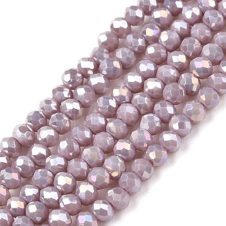 Electroplate Glass Beads Strands EGLA-A044-P2mm-B13-1
