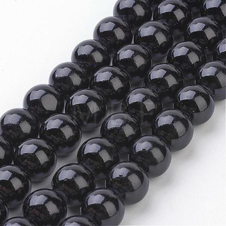 Natural Mashan Jade Round Beads Strands G-D263-10mm-XS32-1