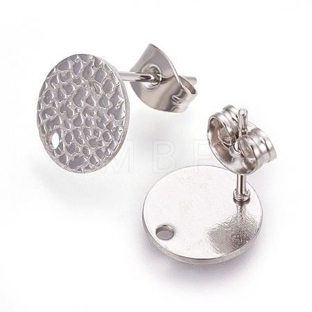 Non-Tarnish 304 Stainless Steel Ear Stud Findings X-STAS-O119-15A-P-1