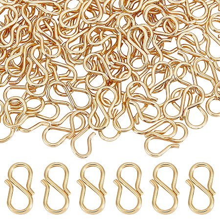 100Pcs 304 Stainless Steel S-Hook Clasps STAS-BBC0003-04-1