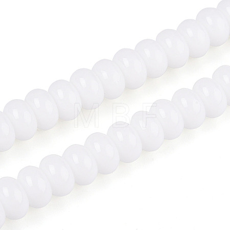 Opaque Spray Painted Glass Beads GLAA-ZX008-8mm-18G-1