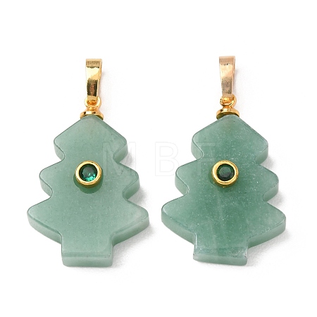 Natural Green Aventurine Pendants G-P628-04G-01-1