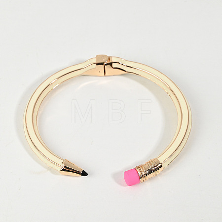Pencil Design Alloy Enamel Cuff Bangles FS-WG7604E-04-1