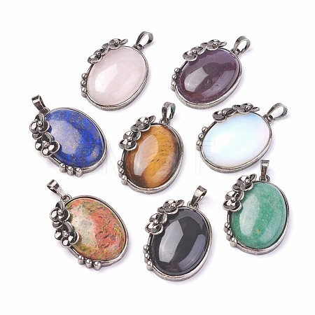 Natural & Synthetic Mixed Stone Pendants G-I220-A-1