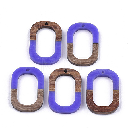 Resin & Walnut Wood Pendants X-RESI-S358-07E-1