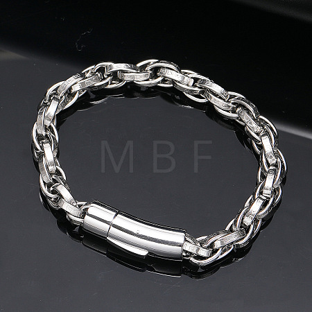 304 Stainless Steel Rope Chain Bracelets for Men Women FS-WG363AE-02-1