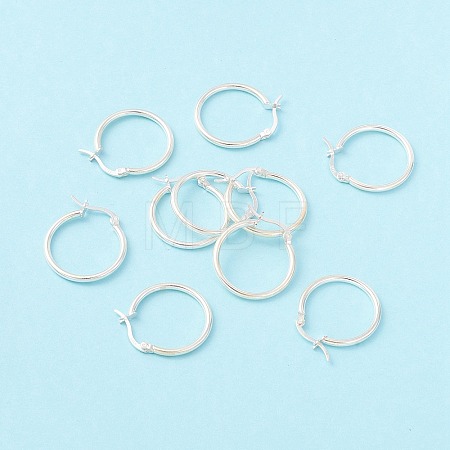 925 Sterling Silver Hoop Earrings STER-P047-13C-S-1