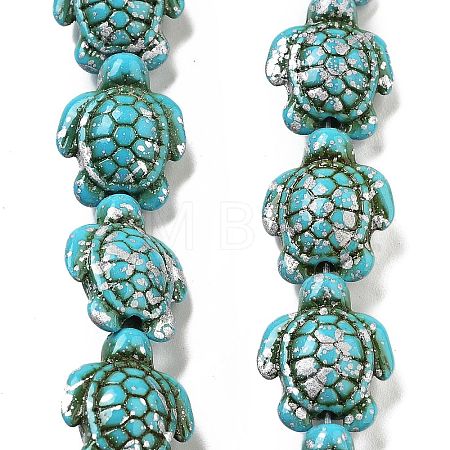 Synthetic Turquoise Dyed Beads Strands G-P507-05N-1