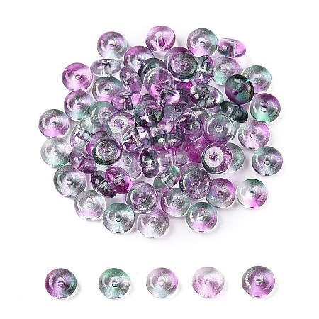 Electroplate Transparent Colours Rainbow Glass Seed Beads SEED-T007-03E-1