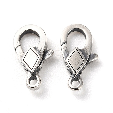 925 Thailand Sterling Silver Lobster Claw Clasps STER-D003-12AS-1