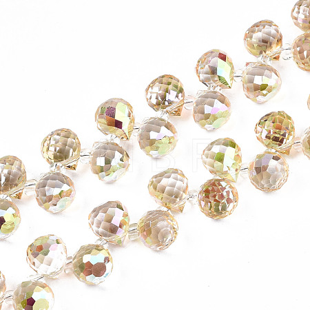 Transparent Glass Beads Strands X-GLAA-T006-14D-1