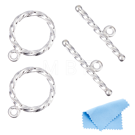2Sets Sterling Silver Toggle Clasps STER-DC0001-77-1