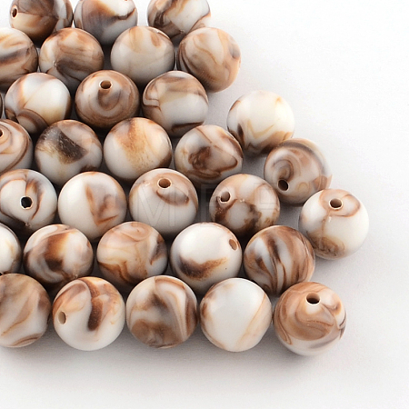 Opaque Acrylic Beads X-SACR-R853-10mm-207-1