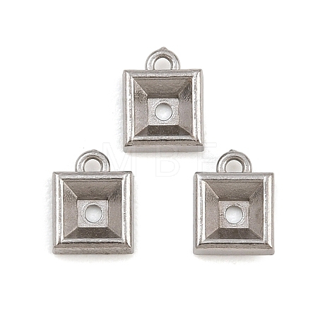 304 Stainless Steel Charm Rhinestone Settings SA-CBAC865-07E-P-1