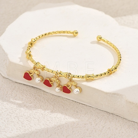 Cute and Sweet Brass Enamel Cuff Bangles EC0597-1-1