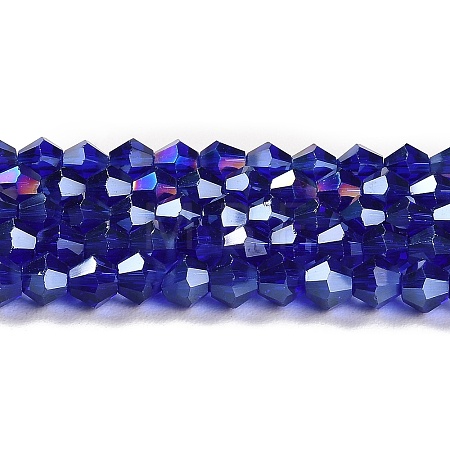 Transparent Electroplate Glass Beads Strands LS-GLAA-F029-4mm-A06-1