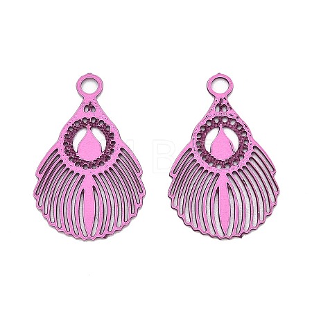 Spray Painted 430 Stainless Steel Pendants STAS-N121-08C-1