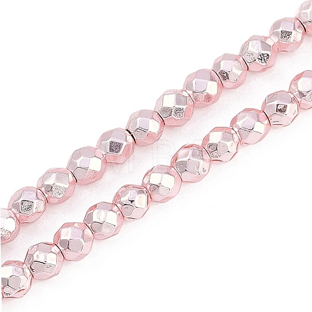 Baking Paint Electroplated Synthetic Non-magnetic Hematite Beads Strands G-H072-A01-01K-1
