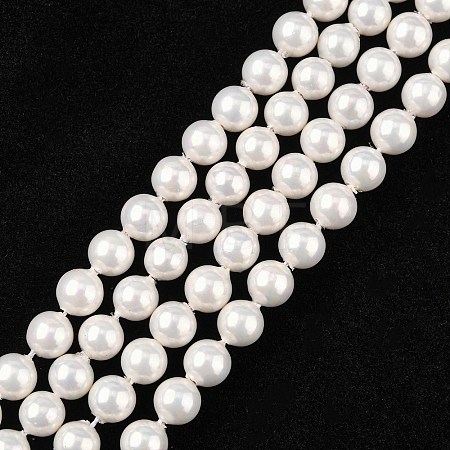 Shell Bead Strands X-BSHE-R146-6mm-02-1