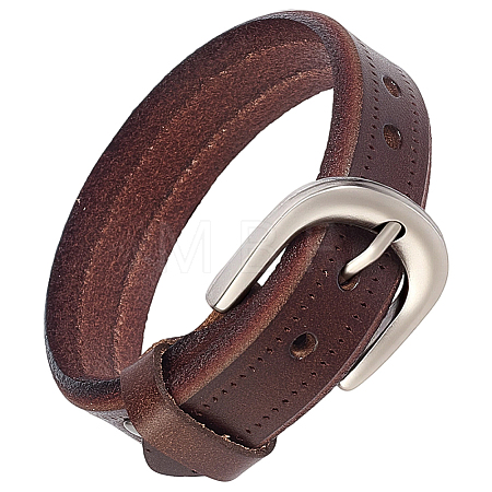 1Pc Punk Rock Cowhide Cord Bracelets BJEW-CL0001-51A-1
