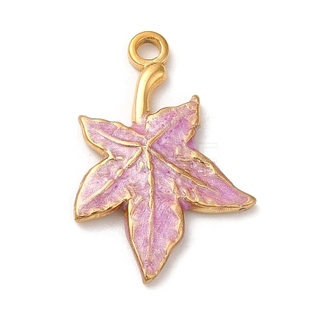 304 Stainless Steel Enamel Pendants STAS-K256-08G-04-1