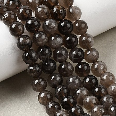 Natural Smoky Quartz Beads Strands X-G-B167-A09-8mm-1
