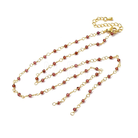 Brass Chain Necklace Making KK-K337-13G-04-1