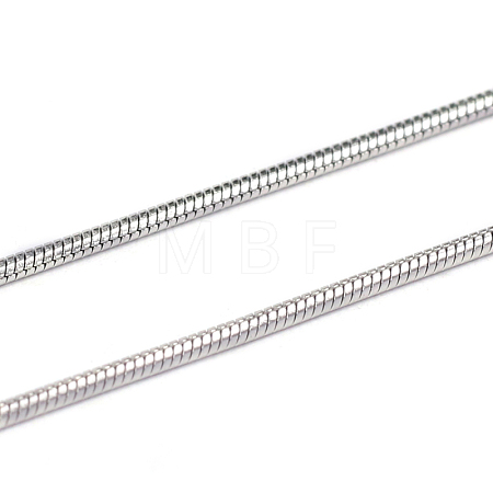 Tarnish Resistant 304 Stainless Steel Round Snake Chains CHS-L001-163-1.2mm-1