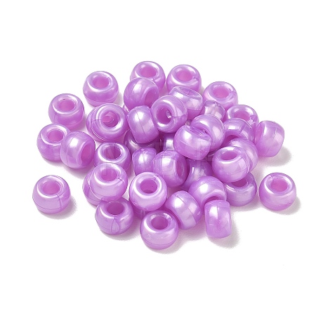 Pearlized Plastic Beads KY-T025-01-D10-1