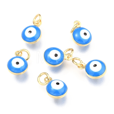 Brass Enamel Beads X-KK-B024-02G-A-1