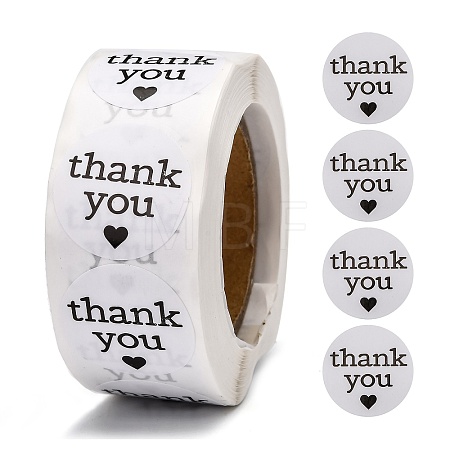 1 Inch Thank You Stickers X-DIY-G025-J04-1