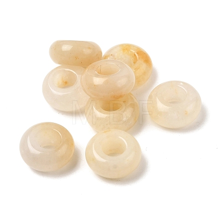 Natural Yellow Jade European Beads G-G740-14x8mm-43-1