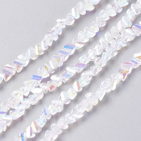 Electroplate Glass Bead Strands GLAA-F092-A06-1