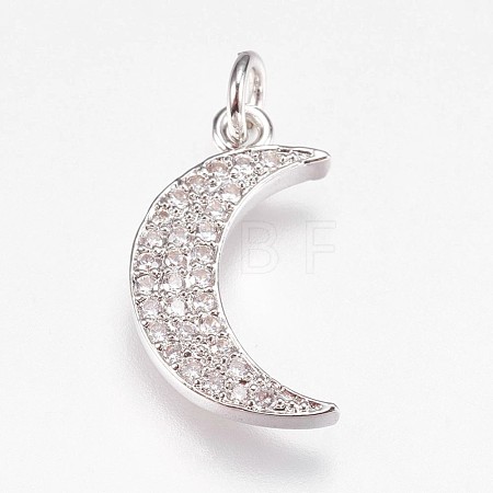 Brass Micro Pave Cubic Zirconia Pendants ZIRC-E145-62P-1
