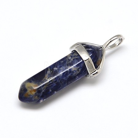 Natural Sodalite Double Terminated Pointed Pendants LS-G-J261-B10-1