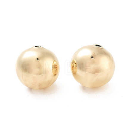 Round Rack Plating Brass European Beads KK-G512-08G-1
