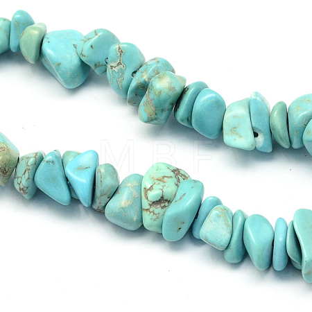 Synthetic Green Turquoise Stone Bead Strands LS-G-R192-B23-1-1