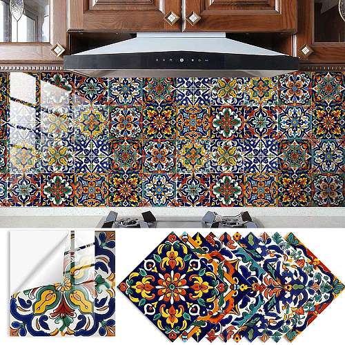 PVC Tiles Moroccan Design Self-Adhesive Wall Stickers PW24030226373-1