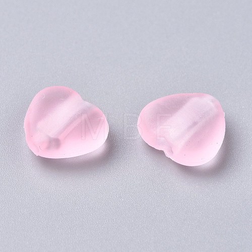 Heart Transparent PVC Plastic Cord Lock for Mouth Cover KY-D013-03B-1