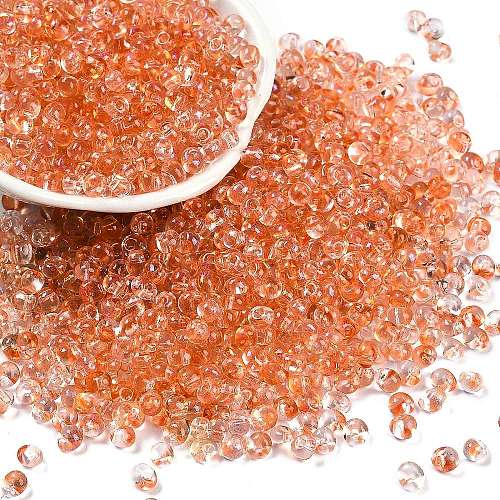 6/0 Spray Paint Glass Seed Beads SEED-H003-11C-1