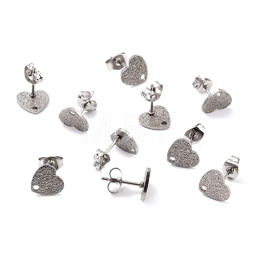 304 Stainless Steel Stud Earring Findings STAS-I183-02A-P-1