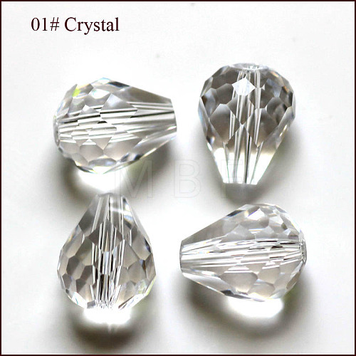 Imitation Austrian Crystal Beads SWAR-F062-10x8mm-01-1