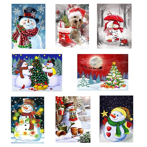 DIY Christmas Theme Diamond Painting Kits DIY-U002-02L-1